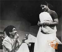 B. V. Karanth and Meena Williams in Kanchan Rang.